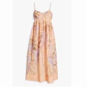 ZIMMERMAN Cutout quilted linen mini dress